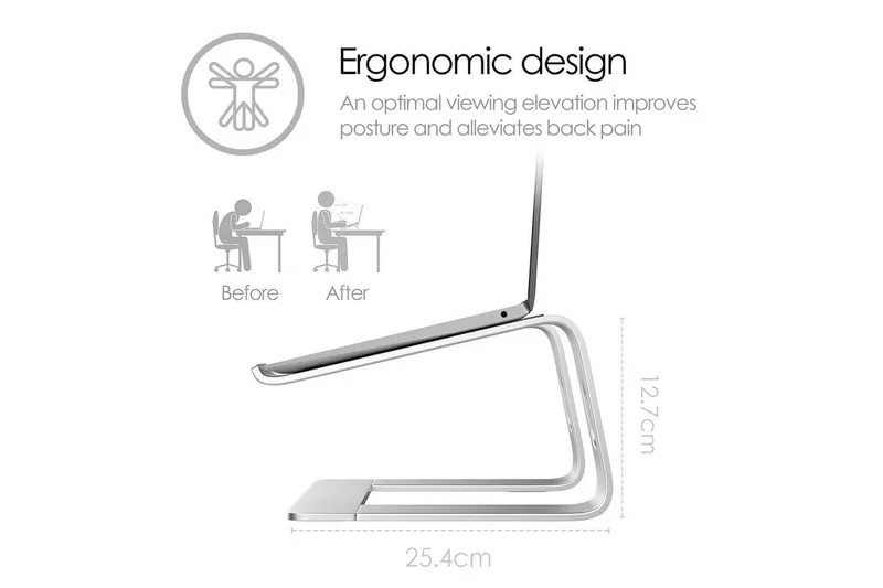 Laptopstativ Desire2 Supreme Pro Aluminium Silver - Sølv - Oppbevaring - Oppbevaring til småting - Oppbevaringsstativ - Bærbardatastativ