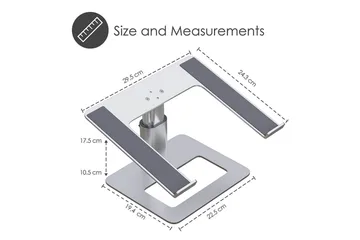 Laptopstativ Desire2 Vertikalt Justerbart - Sølv - Oppbevaring - Oppbevaring til småting - Oppbevaringsstativ - Bærbardatastativ