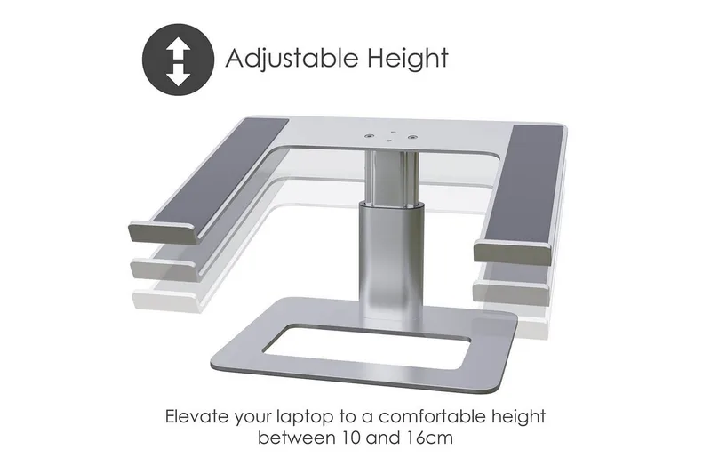 Laptopstativ Desire2 Vertikalt Justerbart - Sølv - Oppbevaring - Oppbevaring til småting - Oppbevaringsstativ - Bærbardatastativ