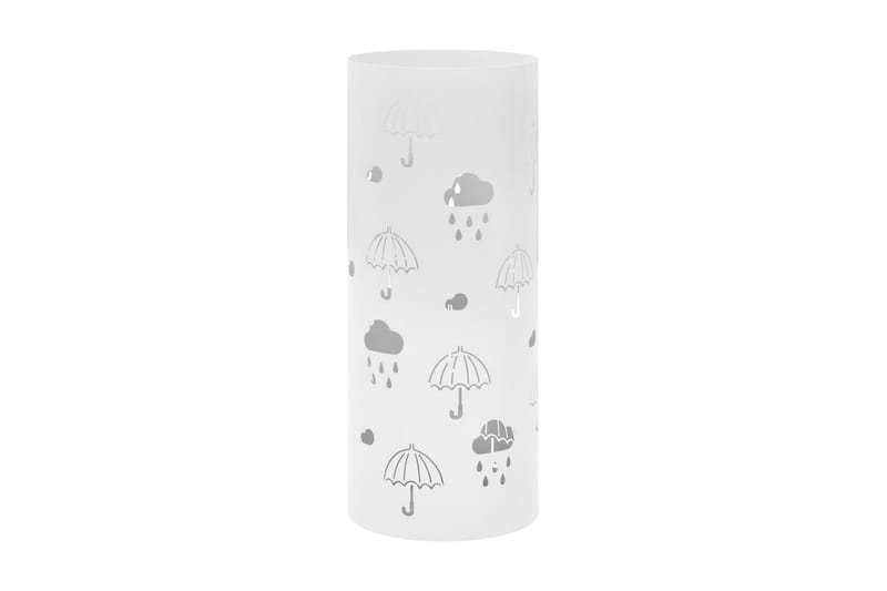 Paraplystativ paraplyer stål hvit - Hvit - Paraplystativ