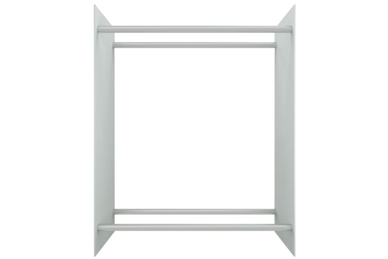 Vedstativ hvit 80x35x100 cm herdet glass - Vedstativ & vedhylle