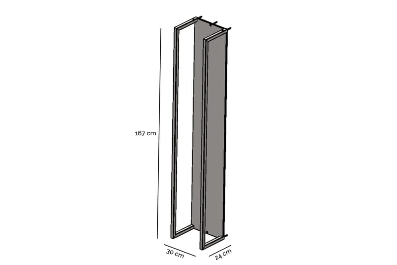 Vedstativ Levile 30 cm - Svart - Vedstativ & vedhylle