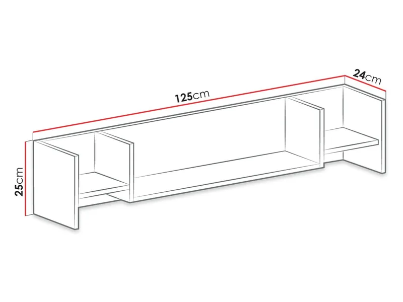 Planeta Vegghylle 25 cm - Oppbevaring - Oppbevaring til småting - Vegghengt oppbevaring