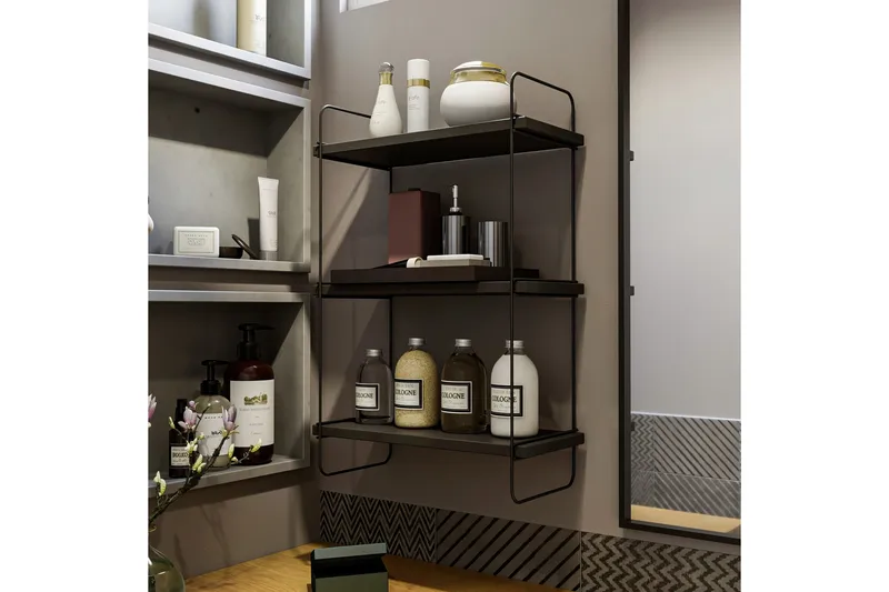 Pulalis Vegghylle 40 cm - Antrasitt - Oppbevaring - Hylle