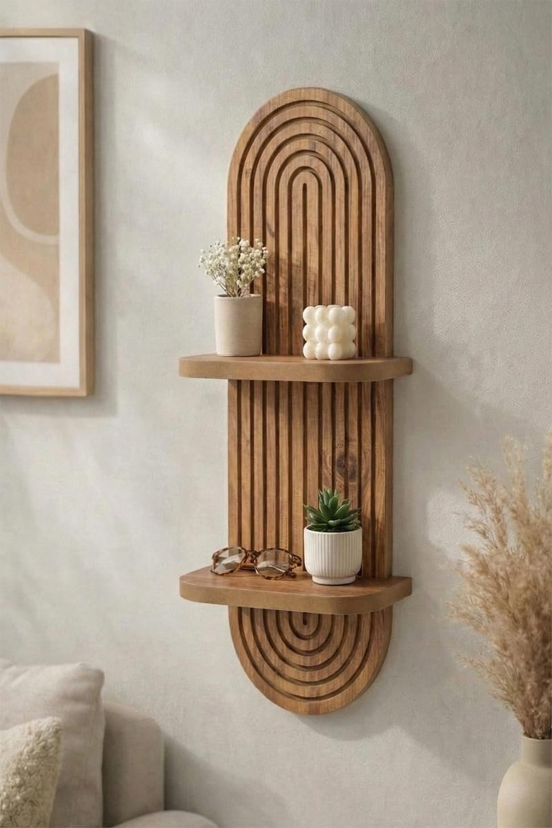 Savik Vegghylle 26x35x13 cm - Eik - Oppbevaring - Oppbevaring til småting - Vegghengt oppbevaring