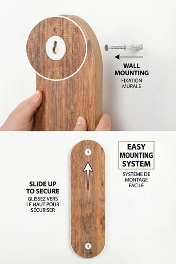 Savik Vegghylle 26x35x13 cm - Eik - Oppbevaring - Oppbevaring til småting - Vegghengt oppbevaring