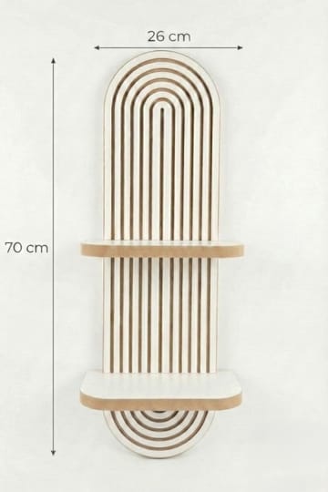 Savik Vegghylle 26x35x13 cm - Hvit - Oppbevaring - Oppbevaring til småting - Vegghengt oppbevaring