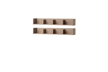 Sigmana Vegghylle 129x22 cm - Brun - Oppbevaring - Oppbevaring til småting - Vegghengt oppbevaring