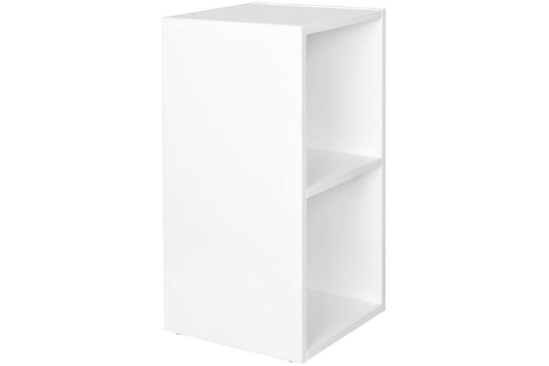 Stående hylle Wohnling melaminbelagt sponplate med lagringsplass, moderne stil Hvit, svart - Hvit, svart - Oppbevaring - Oppbevaring til småting - Vegghengt oppbevaring