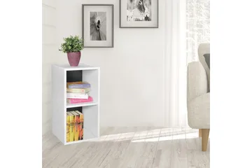 Stående hylle Wohnling melaminbelagt sponplate med lagringsplass, moderne stil Hvit, svart - Hvit, svart - Oppbevaring - Oppbevaring til småting - Vegghengt oppbevaring