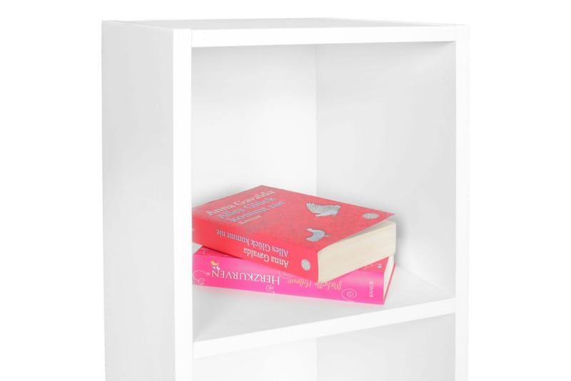 Stående hylle Wohnling melaminbelagt sponplate med lagringsplass, moderne stil Hvit - Hvit - Oppbevaring - Oppbevaring til småting - Vegghengt oppbevaring