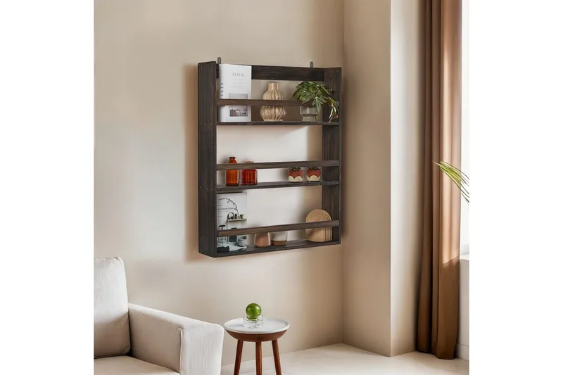 Teno Vegghylle 73 cm - Svart - Oppbevaring - Hylle