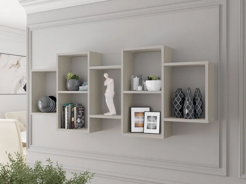 Triorana Vegghylle 161 cm - beige - Oppbevaring - Oppbevaring til småting - Vegghengt oppbevaring