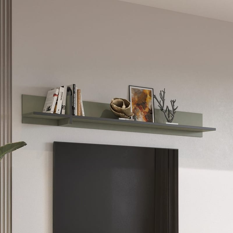 Vegghylle Cross - Grønn - Oppbevaring - Oppbevaring til småting - Vegghengt oppbevaring