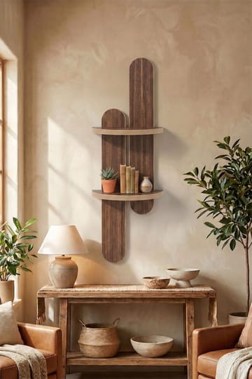 Vegghylle Homitis Armona Wall IV (26 x 80 x 13 cm) Wenge - Brun - Oppbevaring - Oppbevaring til småting - Vegghengt oppbevaring