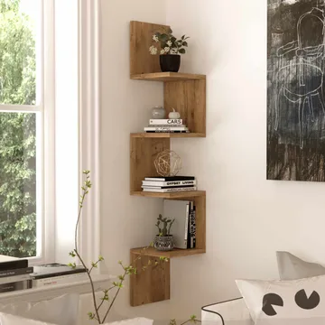 Vegghylle Skye Decor Lyra (22 x 117,2 x 22 cm) Atlantisk furu - Atlantic Pine - Oppbevaring - Oppbevaring til småting - Vegghengt oppbevaring