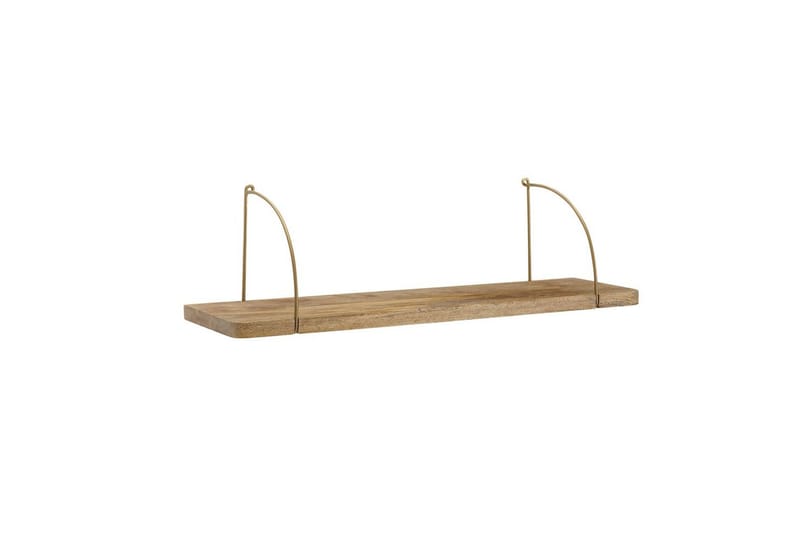 Vegghylle Wohnling massivt tre, metall hylle for oppheng, industriell loftstil 60 cm - 60 cm - Oppbevaring - Oppbevaring til småting - Vegghengt oppbevaring