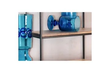 Vegghylle Wohnling Massivt tremetallramme, veggmontert, industriell - Oppbevaring - Oppbevaring til småting - Vegghengt oppbevaring