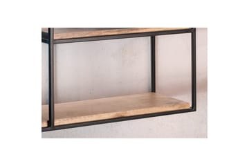 Vegghylle Wohnling Massivt tremetallramme, veggmontert, industriell - Oppbevaring - Oppbevaring til småting - Vegghengt oppbevaring