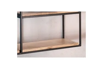 Vegghylle Wohnling Massivt tremetallramme, veggmontert, industriell - Oppbevaring - Oppbevaring til småting - Vegghengt oppbevaring