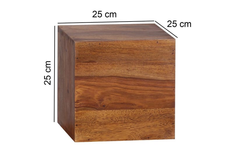 Vegghylle Wohnling Sett med 4 vegghylle i heltre kubeoptikk, veggmontert, moderne - Oppbevaring - Oppbevaring til småting - Vegghengt oppbevaring