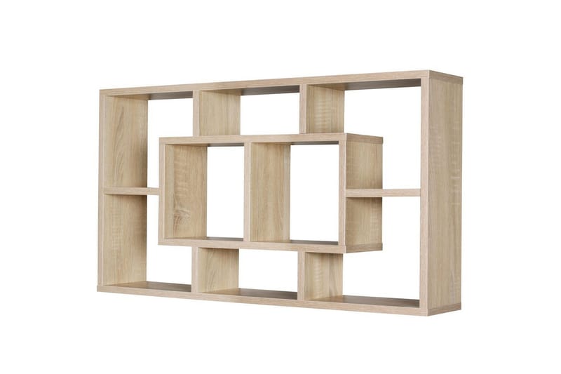 Vegghylle Wohnling PAOLA melaminbelagt MDF, oppbevaringshylle, veggmontert, moderne stil Sonoma - Sonoma - Oppbevaring - Oppbevaring til småting - Vegghengt oppbevaring