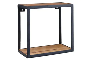 Vegghylle Wohnling Puri heltre metallramme veggmontert industriell - Oppbevaring - Oppbevaring til småting - Vegghengt oppbevaring