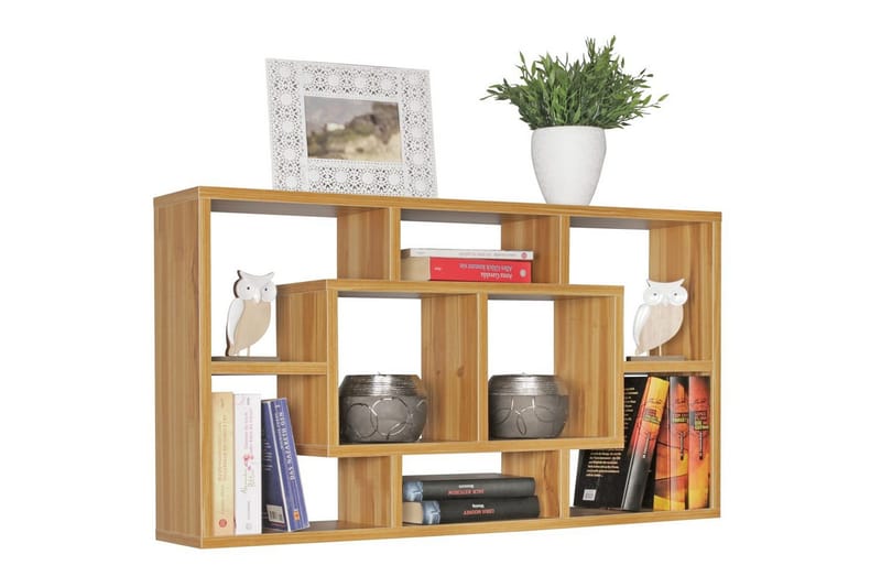 Vegghylle Wohnling PAOLA melaminbelagt MDF, oppbevaringshylle, veggmontert, moderne stil Bøk, Bøk