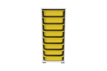 Versa Oppbevaringsbokser 45,5 cm - Gul/Hvit - Oppbevaring - Oppbevaring til småting - Oppbevaringskasse