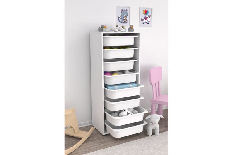 Versa Oppbevaringsbokser 45,5 cm - Hvit - Oppbevaring - Oppbevaring til småting - Oppbevaringskasse