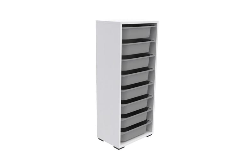 Versa Oppbevaringsbokser 45,5 cm - Hvit/Lysegrå - Oppbevaring - Oppbevaring til småting - Oppbevaringskasse