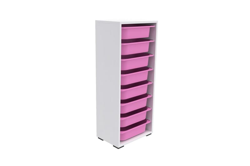 Versa Oppbevaringsbokser 45,5 cm - Hvit/Rosa - Oppbevaring - Oppbevaring til småting - Oppbevaringskasse