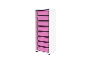 Versa Oppbevaringsbokser 45,5 cm - Hvit/Rosa - Oppbevaring - Oppbevaring til småting - Oppbevaringskasse