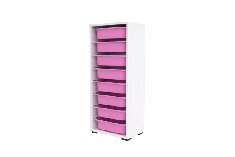 Versa Oppbevaringsbokser 45,5 cm - Hvit/Rosa - Oppbevaring - Oppbevaring til småting - Oppbevaringskasse