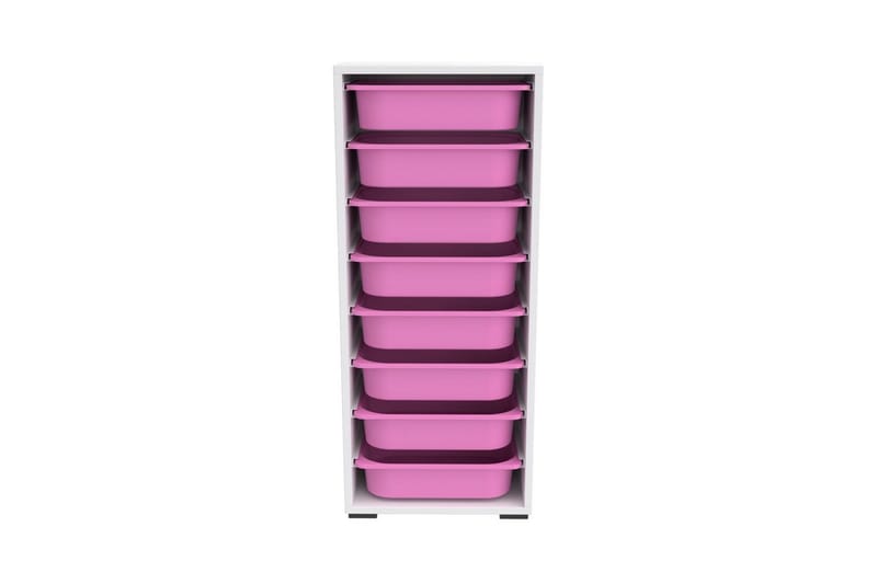 Versa Oppbevaringsbokser 45,5 cm - Hvit/Rosa - Oppbevaring - Oppbevaring til småting - Oppbevaringskasse