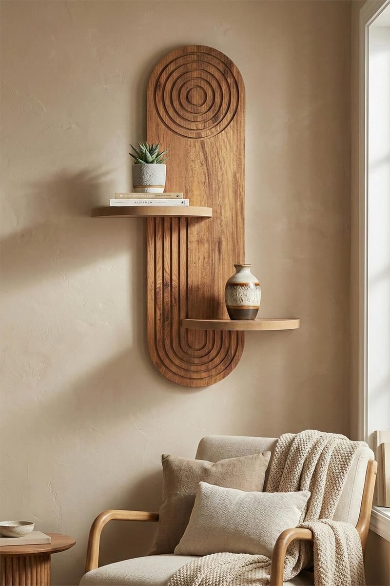 Virlin Vegghylle 26x35x13 cm - Eik - Oppbevaring - Oppbevaring til småting - Vegghengt oppbevaring