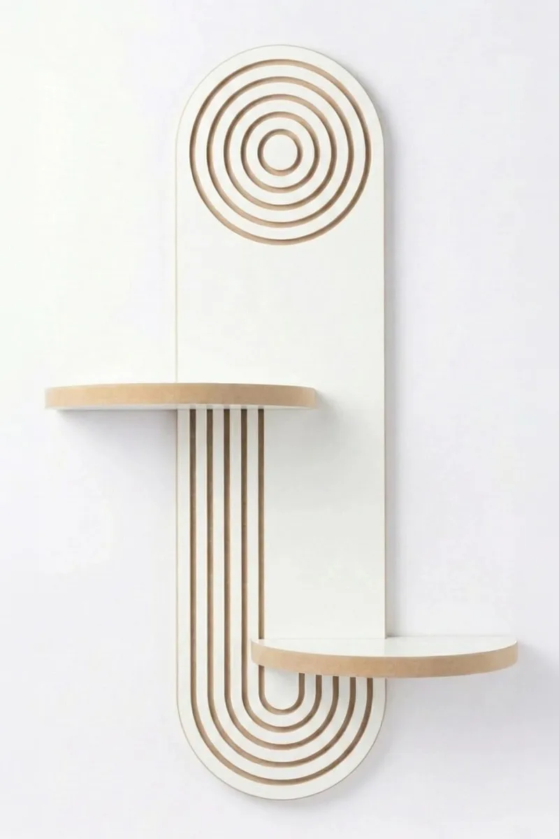 Virlin Vegghylle 26x35x13 cm, Hvit