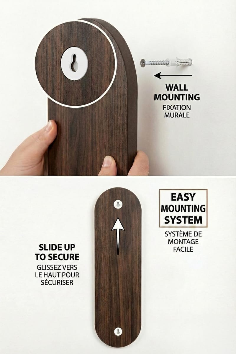 Virlin Vegghylle 26x35x13 cm - Wenge - Oppbevaring - Oppbevaring til småting - Vegghengt oppbevaring