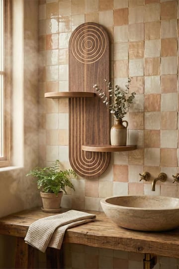 Virlin Vegghylle 26x35x13 cm - Wenge - Oppbevaring - Oppbevaring til småting - Vegghengt oppbevaring