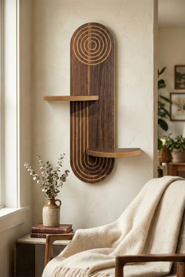 Virlin Vegghylle 26x35x13 cm - Wenge - Oppbevaring - Oppbevaring til småting - Vegghengt oppbevaring