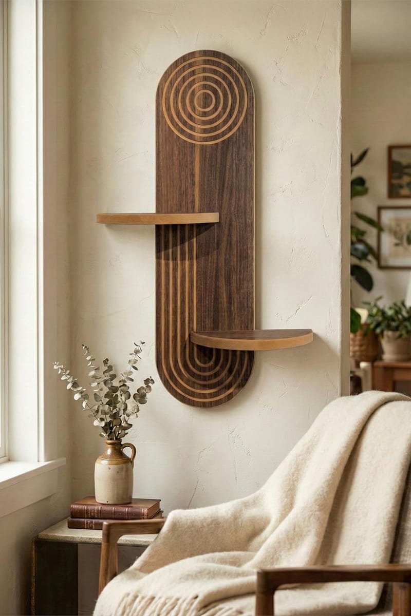 Virlin Vegghylle 26x35x13 cm - Wenge - Oppbevaring - Oppbevaring til småting - Vegghengt oppbevaring