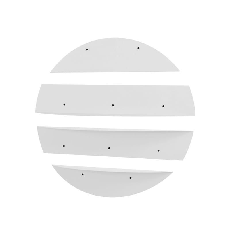 Zalvenn vegghylle 76 cm rund - Hvit - Oppbevaring - Oppbevaring til småting - Vegghengt oppbevaring