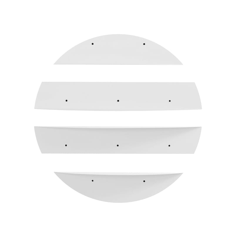 Zalvenn vegghylle 76 cm rund, Hvit