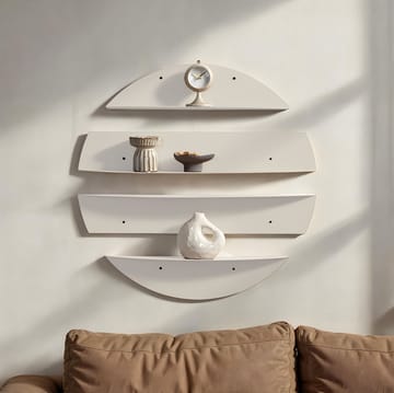 Zalvenn vegghylle 76 cm rund - Myk Beige - Oppbevaring - Oppbevaring til småting - Vegghengt oppbevaring