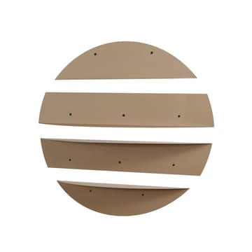 Zalvenn vegghylle 76 cm rund - Taupe - Oppbevaring - Oppbevaring til småting - Vegghengt oppbevaring