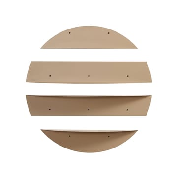 Zalvenn vegghylle 76 cm rund - Taupe - Oppbevaring - Oppbevaring til småting - Vegghengt oppbevaring