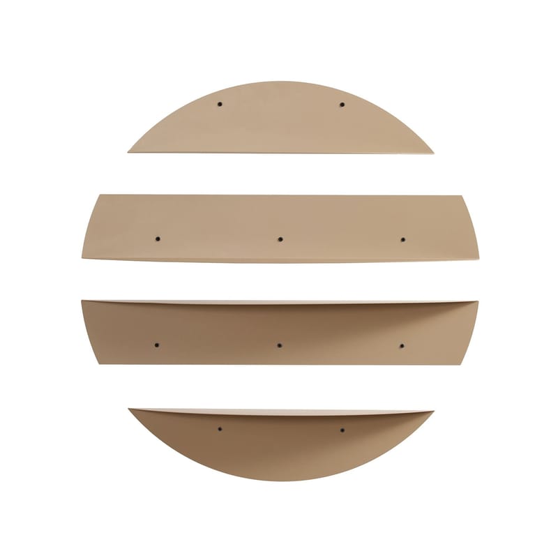 Zalvenn vegghylle 76 cm rund, Taupe