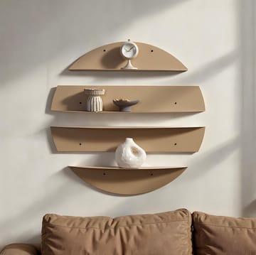 Zalvenn vegghylle 76 cm rund - Taupe - Oppbevaring - Oppbevaring til småting - Vegghengt oppbevaring