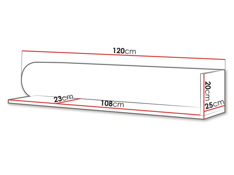 Zarek Vegghylle 120 cm - brun og rosa - Oppbevaring - Oppbevaring til småting - Vegghengt oppbevaring
