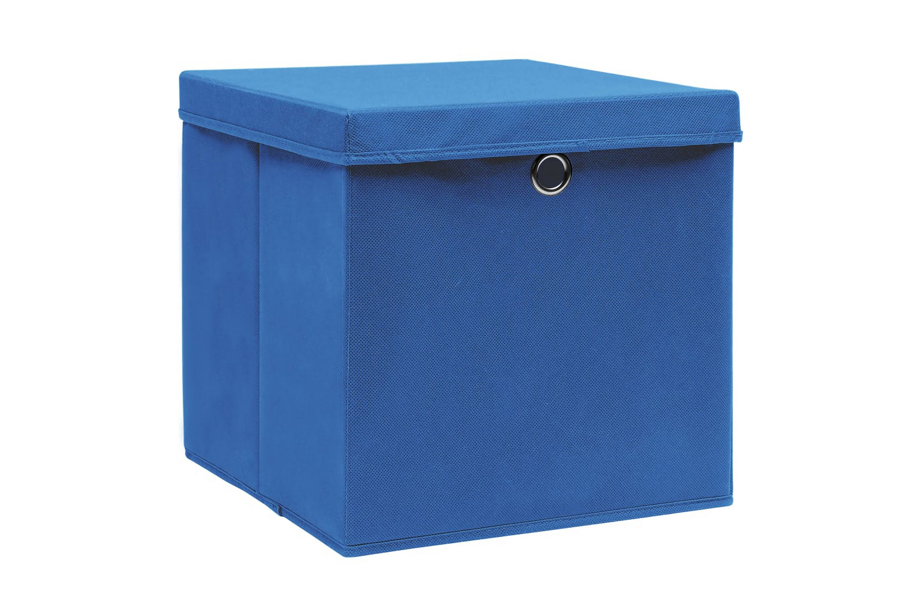 Be Basic Oppbevaringsbokser med lokk 10 stk blå 32x32x32 cm stoff -